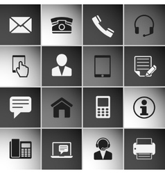 Contact us icons Royalty Free Vector Image - VectorStock
