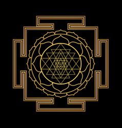 David star and torus yantra sacred geometry Vector Image