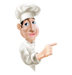 Cartoon italian chef with mustache Royalty Free Vector Image