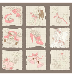 Vintage wedding design elements Royalty Free Vector Image
