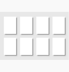 Empty white poster paper blank template Royalty Free Vector