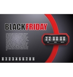 Background black friday and countdown timer Vector Image