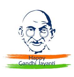 Happy gandhi jayanti greeting card design Vector Image