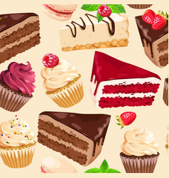 Sweets seamless pattern Royalty Free Vector Image