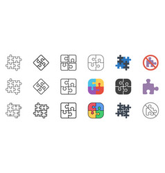 100 puzzle pieces Royalty Free Vector Image - VectorStock