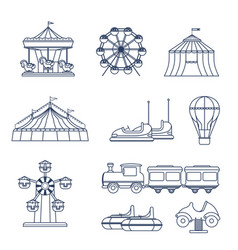 Train in amusement park icon Royalty Free Vector Image