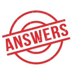 Answers rubber stamp Royalty Free Vector Image