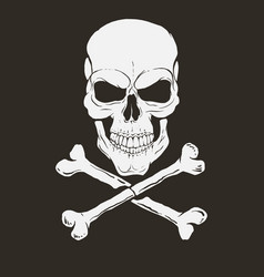 Scary skull of human Royalty Free Vector Image