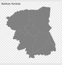 Map Of Nakhon Pathom Thailand Royalty Free Vector Image