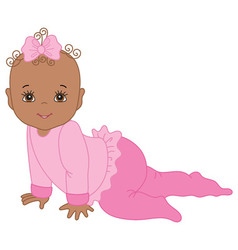 African American Baby Girl and Boy Set Royalty Free Vector