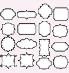 Pink and Brown Printable Labels Tags Photo Frame Vector Image