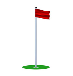 Red golf flag Royalty Free Vector Image - VectorStock