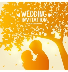 Love under the tree Royalty Free Vector Image - VectorStock