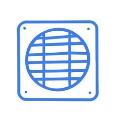 Ventilation grill line doodle simple icon Vector Image