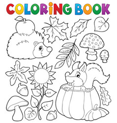 Coloring book flower shop theme 1 Royalty Free Vector Image