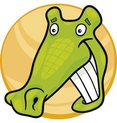 Cartoon illustration of funny crocodile Royalty Free Vector