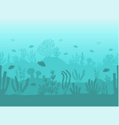 Underwater background cartoon seascape with coral Vector Image