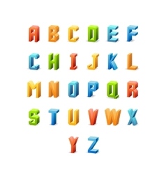 Retro style 3d font Royalty Free Vector Image - VectorStock