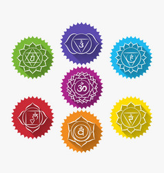 Set of 7 chakras Royalty Free Vector Image - VectorStock