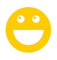 Happy smiley smiling face flat style Royalty Free Vector