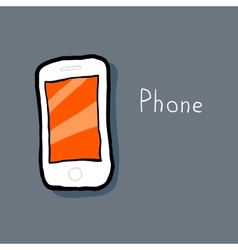 White mobile phone Royalty Free Vector Image - VectorStock