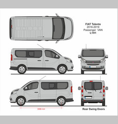 Fiat talento cargo van l1h1 and l2h1 2016-present Vector Image