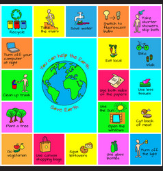 You can help the earth ecology infographics Vector Image