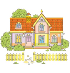 Toy village house Royalty Free Vector Image - VectorStock