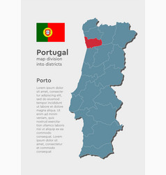 Premium Vector  Porto map district of portugal vector illustration