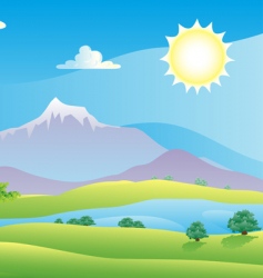 Summer landscape Royalty Free Vector Image - VectorStock