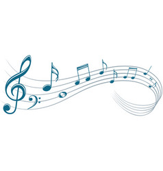 Symbol of butterfly with music notes Royalty Free Vector