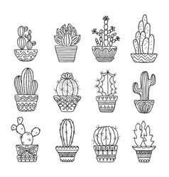 Featured image of post Cute Cactus Drawing Black And White Create your own cactus drawing with washable marker fingerprints and a few fun doodles