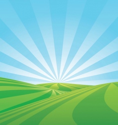 Sunny landscape background Royalty Free Vector Image
