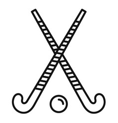 drawing of hockey stick and ball