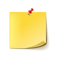 Yellow sticky note isolated on white background Vector Image