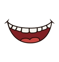 Smile cartoon icon mouth design graphic Royalty Free Vector