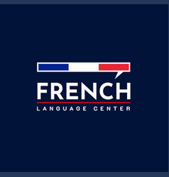 Learning french language class logo language Vector Image