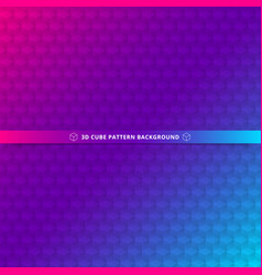 Isometric 3d cube seamless pattern background Vector Image