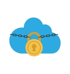 Pcloud adlock security system icon graphic Vector Image