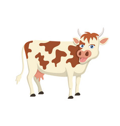 Happy cartoon cow Royalty Free Vector Image - VectorStock