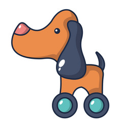 Dog toy on wheels icon cartoon style Royalty Free Vector Dog toy on wheels icon cartoon style Royalty Free Vector