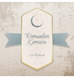 Ramadan kareem eid mubarak textile poster vector