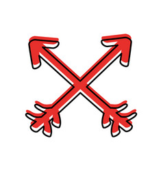 Arrows decorative frame icon Royalty Free Vector Image