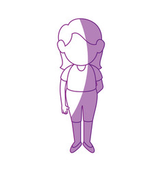 girl stand up royalty free vector image vectorstock