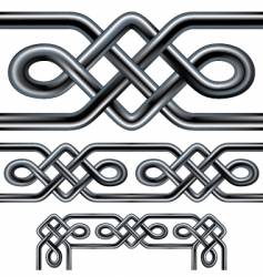 Celtic serpentine rope design Royalty Free Vector Image