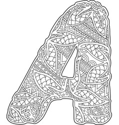 Floral Alphabet Coloring Pages Vector Images Over 160 These are printables that are meant to be colored and then function as decor making it easy to enjoy your coloring project long after you're done. vectorstock