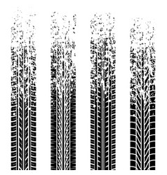 Four different grunge tire tracks Royalty Free Vector Image