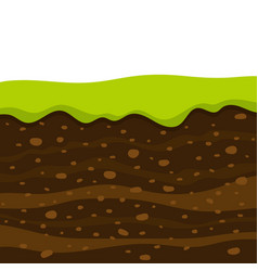 Soil profile and horizons piece land Royalty Free Vector