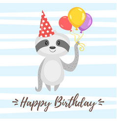 Happy birthday greeting card template Royalty Free Vector