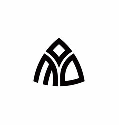 Md monogram logo with diamond shape and ring Vector Image